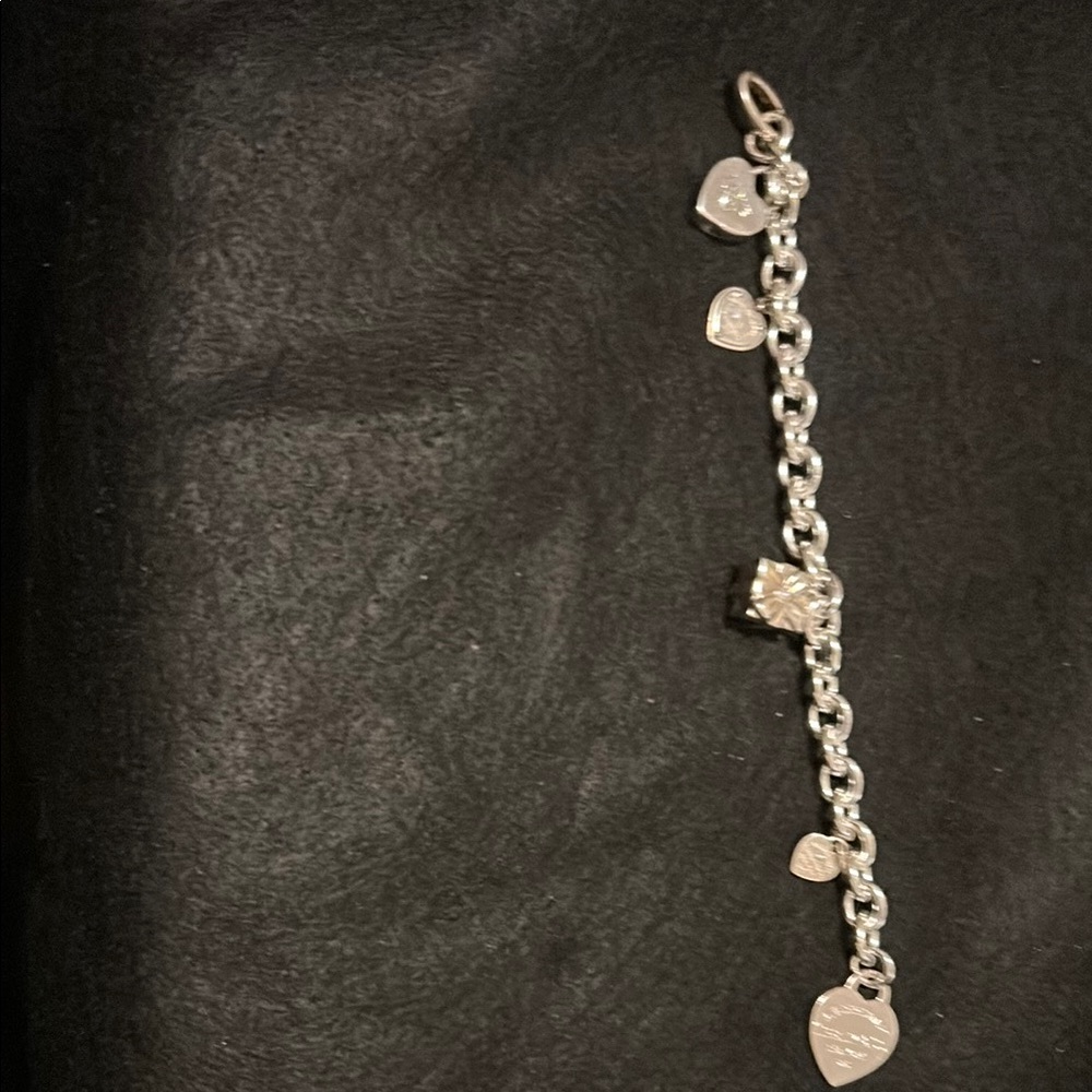 Tiffany & Co. Silver Heart Charm Bracelet